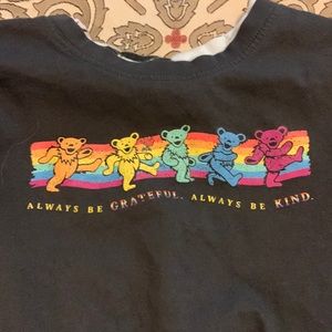 Grateful Dead crop long sleeve tie dye
